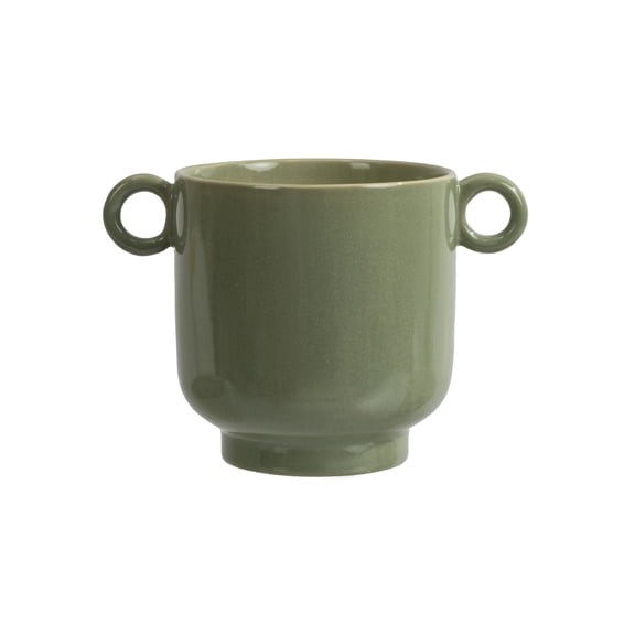 Beautiful by Drew Barrymore 6 in Handled Ceramic Planter