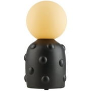 Beautiful by Drew Barrymore 9.75” Black Hobnail Ceramic Rechargeable Table Lamp