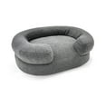thumbnail image 1 of Beautiful by Drew Barrymore Bolster Small Pet Bed, Charcoal, 21 x 27 x 7 in, 1 of 7