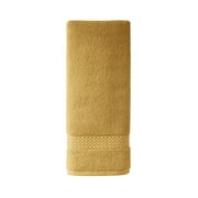 Beautiful by Drew Barrymore Dobby Hand Towel, 100% Cotton, Amber Yellow