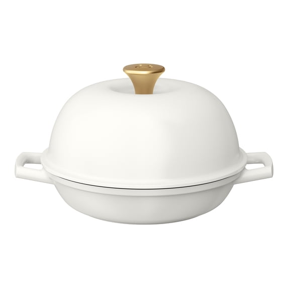 Beautiful by Drew Barrymore Enameled Cast Iron Bread Oven, 10 in, White Icing