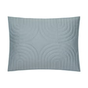 Beautiful by Drew Barrymore Geo Jersey Pillow Sham Set, Blue, King, 2 pack, All Ages