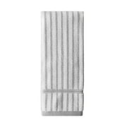 Beautiful by Drew Barrymore Stripe Hand Towel, 100% Cotton, Charcoal Grey