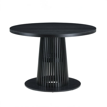 Beautiful by Drew Round Dining Table, Rich Black Finish