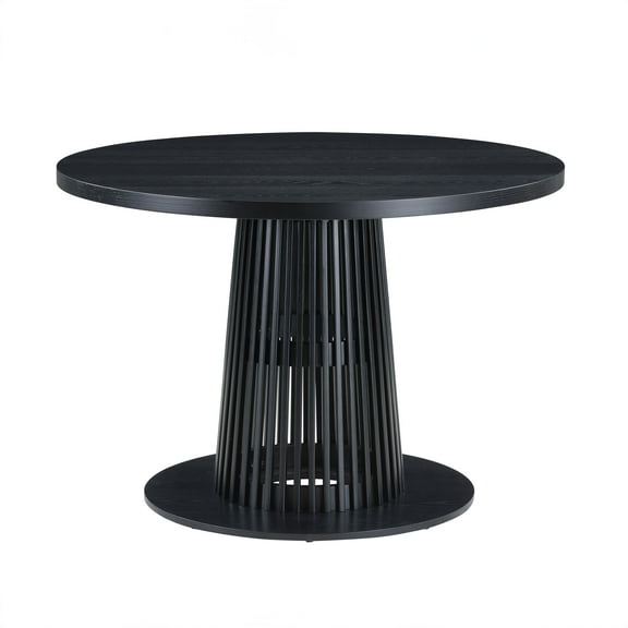Beautiful by Drew Round Dining Table, Rich Black Finish