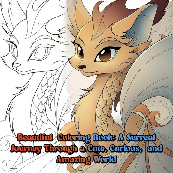 Beautiful coloring book: a surreal journey through a cute, curious, and amazing world, (Paperback)