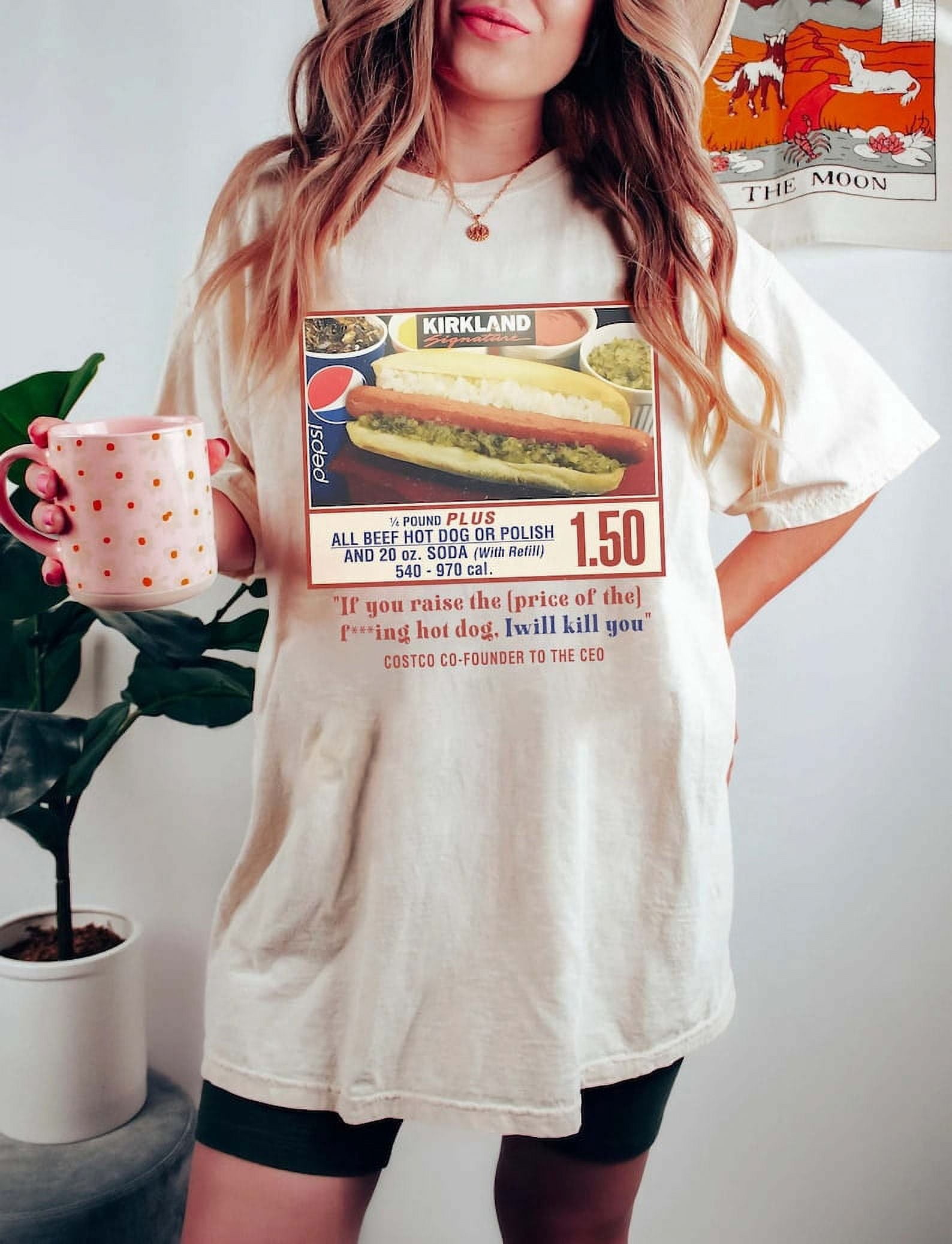 Beautiful comfort colors model, Costco Hot Dog & Soda Combo Never