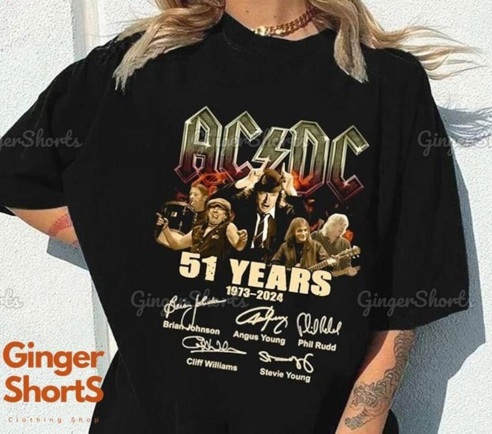 Beautiful comfort shirt model, Acdc 51st Anniversary 1973-2024 Thank ...