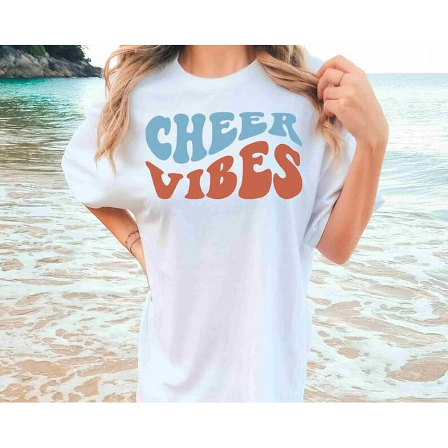 Beautiful comfort shirt model, Comfort Colors® Cheer vibes Shirt, Retro