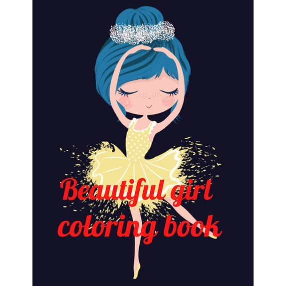 Beautiful girl coloring book : A Coloring Book of 35 Unique Stress Relief girl Coloring Book Designs Paperback (Paperback)
