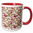 thumbnail image 1 of Beautiful pattern of a rowan berries, birch and maple tree leaves 11oz Two-Tone Red Mug mug-292874-5, 1 of 3