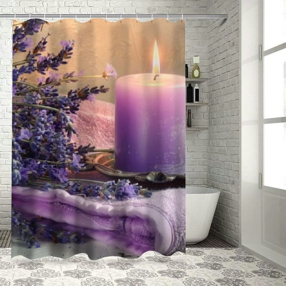 Beautiful purple lavender shower curtains for bedrooms, kitchens, bathrooms, shower curtains, purple favorite colors, various sizes, and free hooks