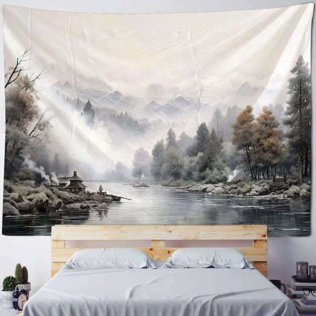 Beautiful scenery oil painting tapestry dormitory living room art