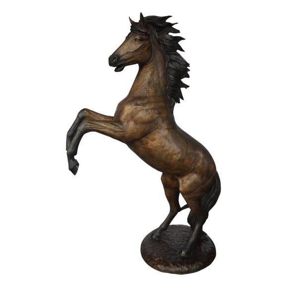 Nifao Beautiful stallion horse bronze statue – Garden Outdoor Decor Sculpture, 47"L x 28"W x 74"H