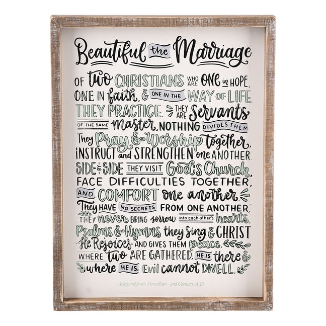 Beautiful the Marriage Framed Board Small, (Hardcover)