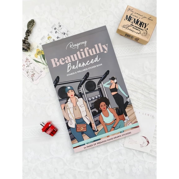 Beautifully Balanced Sticker Book  Wellness Planner Stickers for Mindfulness, Self-Care & Fitness Tracking  Motivational Quotes & Functional Designs  24 Pages of Health-Inspired Stickers
