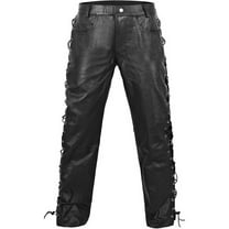 Beautifully Designed Black Color 100% Lambskin Leather Motorcycle Atheletic Pant For Men Size -28
