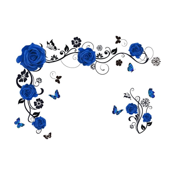 Beautifully Designed Rose Vine and Butterfly Stickers for Creative Home Decor