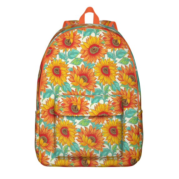 Beautifully Designed Sunflower Backpack with Tech Compartment Ideal for School and Career Needs Comfortable Carry Recognition Gift