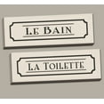 thumbnail image 1 of Beautifully Elegant French La Toilette & Le Bain Bathroom Set; Two 20x8in Hand-Stretched Canvas, 1 of 1