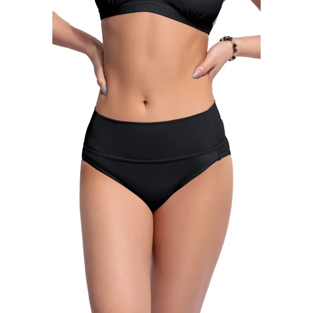 Beautikini Period Swimwear Menstrual Leakproof Bikini Bottom High Waisted Bathing Suit Bottom