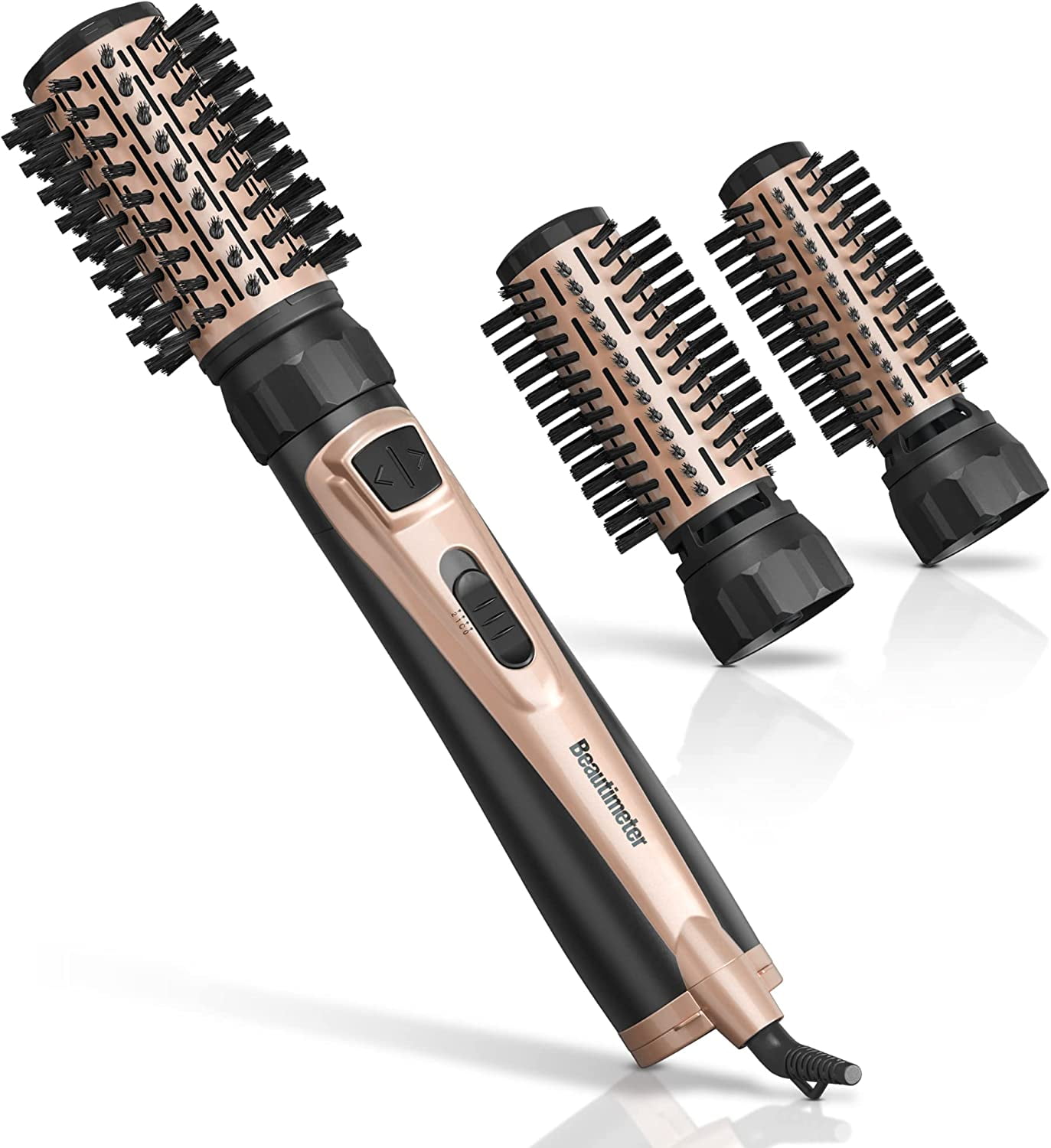  Beautimeter Hot Air Brush, Hair Dryer Brush & Volumizer, 3 in  1 Negative Ionic Hair Styler for Straightening, Curling, 1000W, Black &  Gold : Beauty & Personal Care