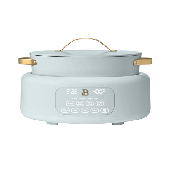 Beautiful 10-in-1, 6 Qt Electric Multi-Cooker with 7 Preset Functions, Hydrangea by Drew Barrymore