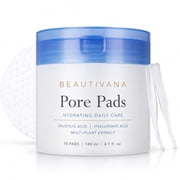 Beautivana Hydrating Daily Care Toner Pads, Daily Facial Skincare for Hydration and Refined-Looking Texture