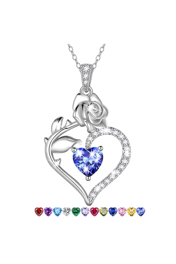 Valentines Day Gifts for Her, 925 Sterling Silver Heart Necklace for Women Mom, Romantic Jewelry Gift for Wife Girlfriend