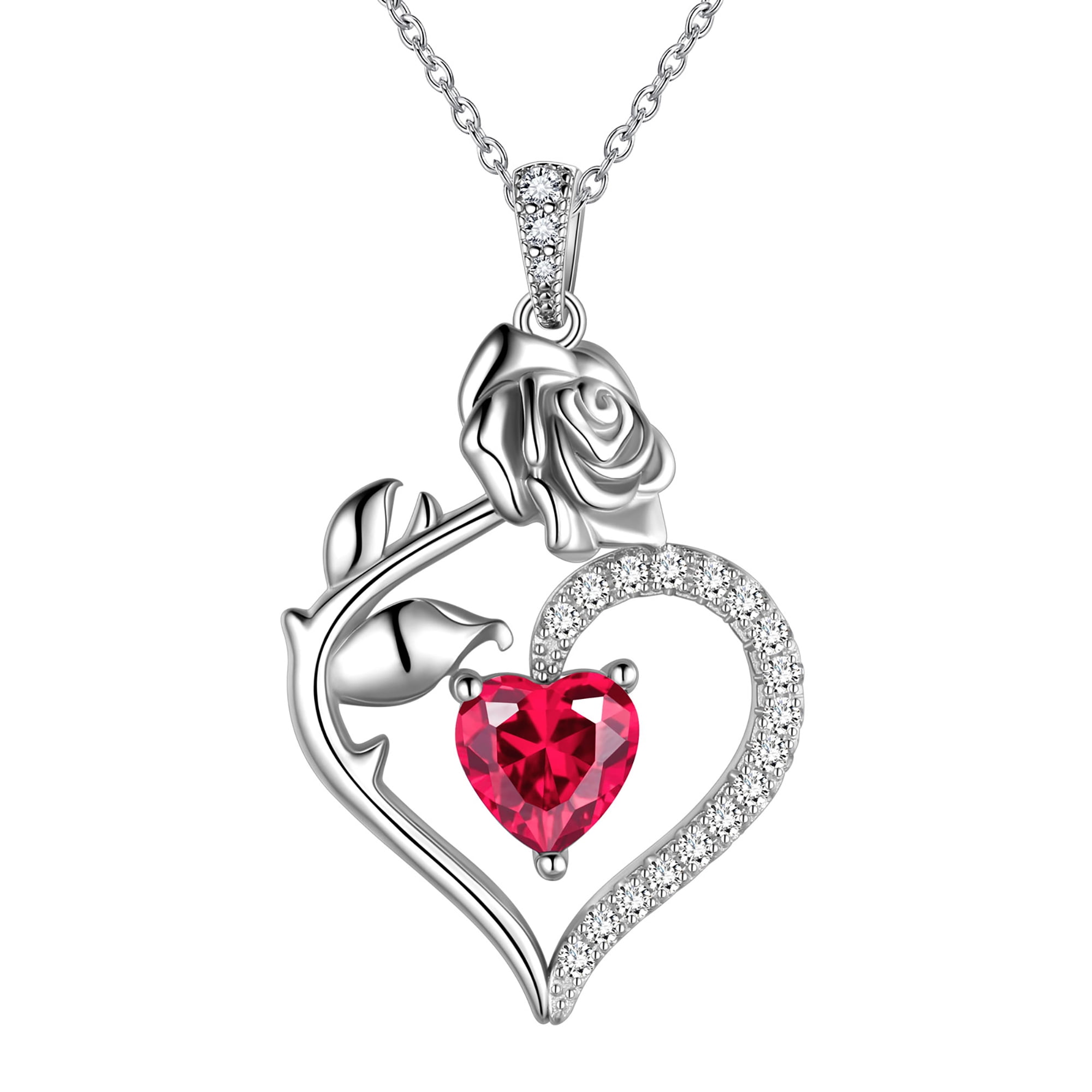 Anne Koplik Pink Flower Heart Necklace - QVC.com