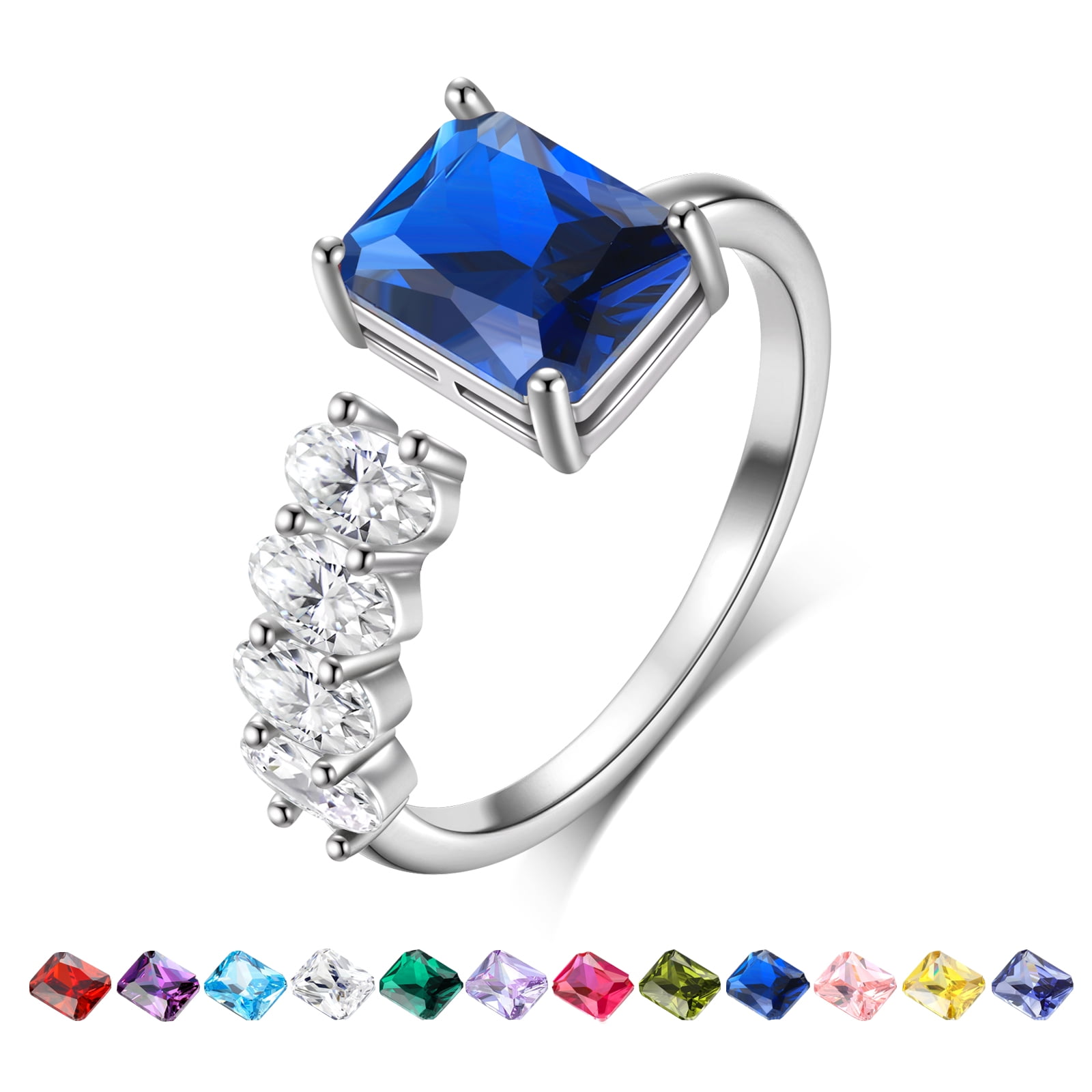 ★47bag ★ 925 Silver Bianca Gemstone Ring 664055 Beautlace-925-Sterling-Silver-