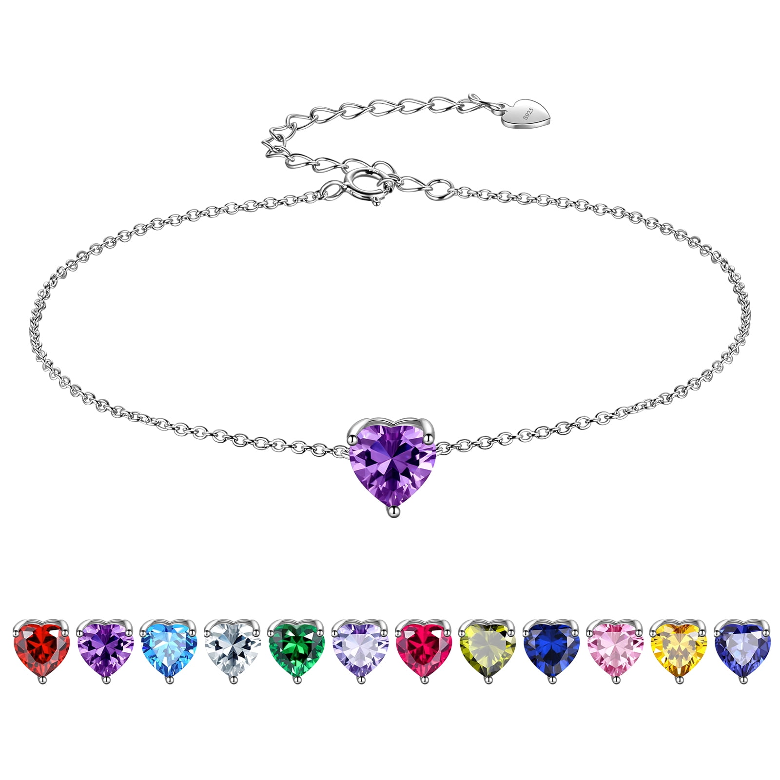 ☆TATIANA☆ Silver 925 Heart and Ball Ornament Bracelet BR17 Beautlace-925-Sterling-Silver-