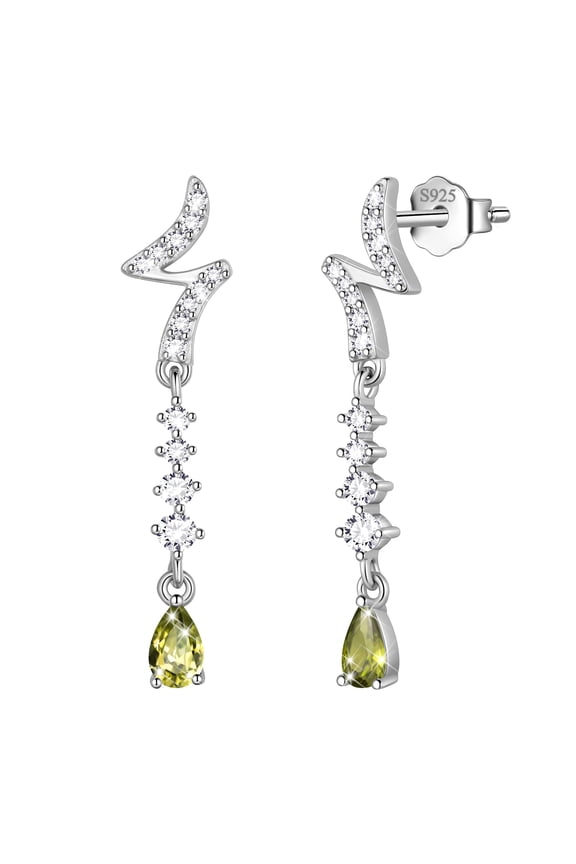 925 Sterling Silver Teardrop Stud Earrrings,August Birthstone Earrings Jewelry,Birthday Christmas Anniversary Gift for Women/Mom/Wife