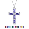 thumbnail image 1 of Beautlace Birthstone Cross Necklace for Women,18K White Gold Plated Cross Pendant,December Tanzanite Birthstone Necklace Jewelry Gift for Mom Wife Girlfriend Birthday Mother’s Day Christmas, 1 of 10