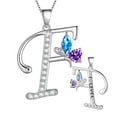 thumbnail image 1 of Beautlace Butterfly Initial Necklace,925 Sterling Silver A-Z Letter Birthstone Butterflies Pendant Personalized Necklace Gifts for Women, 1 of 9