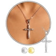 thumbnail image 1 of Beautlace Dainty Cross Necklace for Women,18K White Gold Plated Faith Minimalist Celtic Cross Pendant Christmas Mother's Day Christian Jewelry Gifts for Her Mom Wife, 1 of 11
