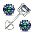 thumbnail image 1 of Beautlace 925 Sterling Silver Moissanite Stud Earrings for Women, 2 Carat GRA Certified D Color VVS1, Screw Back Simulated Diamond Jewelry Gift for Birthday, Christmas, Mother’s Day, 1 of 10