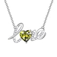 thumbnail image 1 of Beautlace Heart Love Necklace,925 Sterling Silver Enchanting Love Birthstone Heart Pendant Necklace Jewelry Birthday Christmas Mother's Day Gifts for Women Mom, 1 of 9