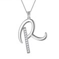 thumbnail image 1 of Beautlace Initial Letter R Necklace - 925 Sterling Silver Personalized Alphabet Name Pendant Crystal CZ Jewelry Mothers Day Valentines Christmas Birthday Gift for Her Mom Wife Girlfriend, 1 of 7