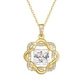 thumbnail image 1 of Beautlace Moissanite Necklace for Women,2 Carat D VVS1 Square Cut, 14K Gold Plated 925 Sterling Silver Starflower Pendant Jewelry Gift for Birthday Christmas Anniversary Wedding, 1 of 11