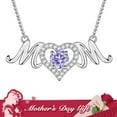 thumbnail image 1 of Beautlace Mom Pendant Necklace 925 Sterling Silver Love Heart June Alexandrite Birthstone Necklace Mother's Day Birthday Jewelry Gifts for Mom Women Grandma, 1 of 11