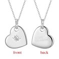 thumbnail image 1 of Beautlace Reversible Heart Pendant Necklace for Women,18K White Gold Plated Double-Sided CZ Love Heart Necklace,Love Jewelry Gift for Mom Wife Girlfriend, 1 of 10