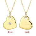 thumbnail image 1 of Beautlace Reversible Heart Pendant Necklace for Women,18K Gold Plated Double-Sided CZ Love Heart Necklace,Love Jewelry Gift for Mom Wife Girlfriend, 1 of 10