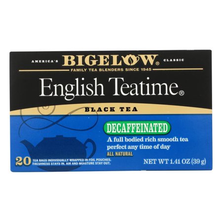 Beautops Bigelow Tea English Teatime Decaffeinated Black Tea - Case of 6 - 20 Bags - 789339