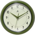 thumbnail image 1 of Infinity Instruments Retro Round Metal Wall Clock, Olive Green 9.5", 1 of 7