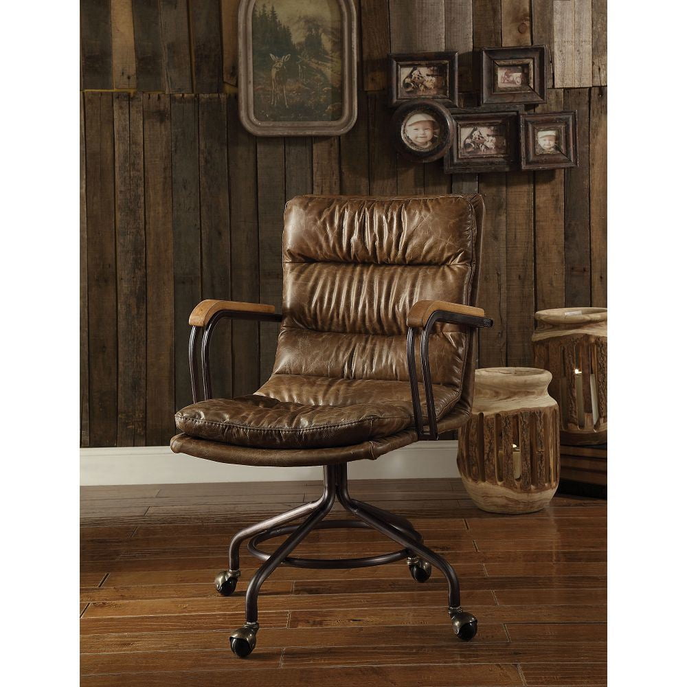 Old leather desk chair online