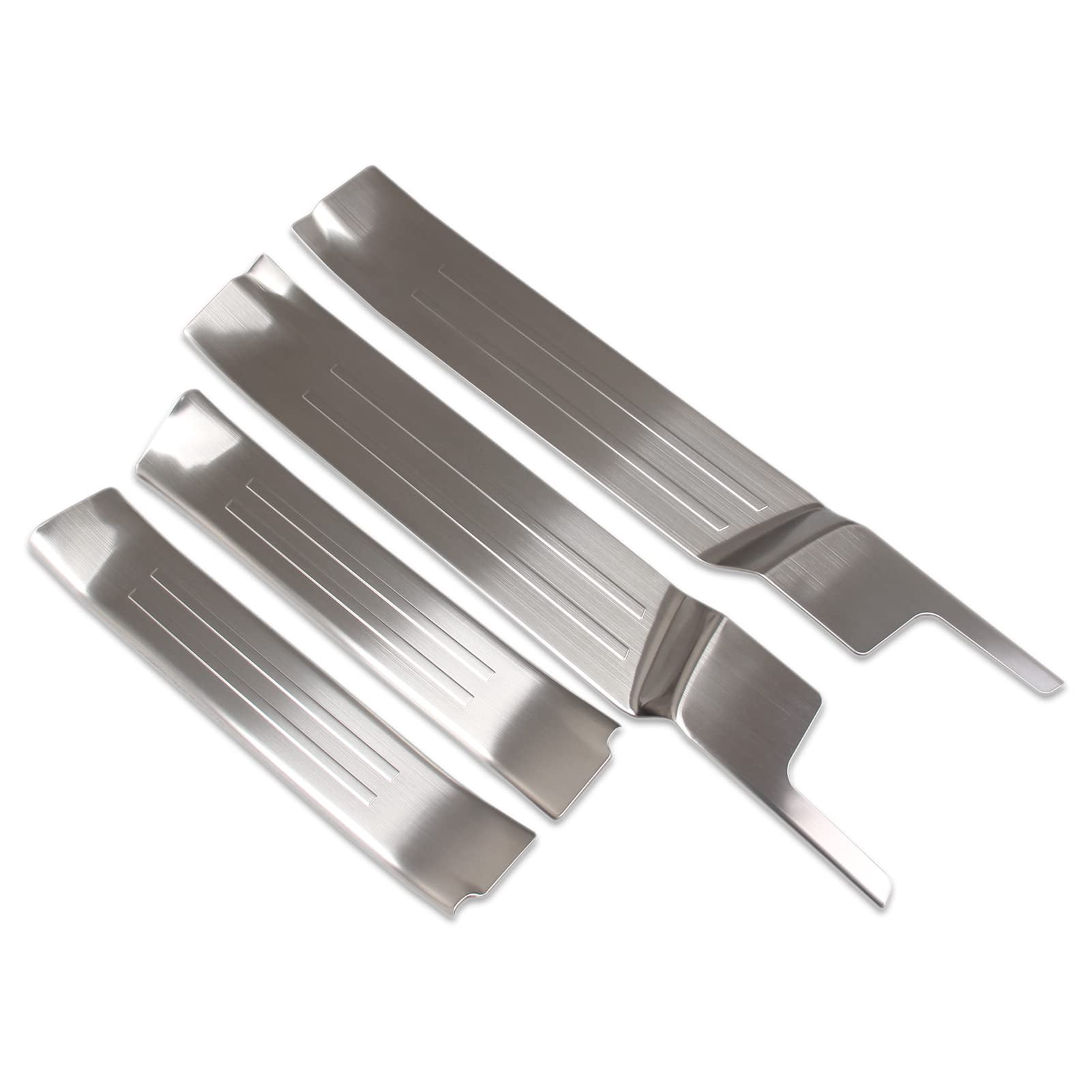 Stainless Steel External Door Sill Scuff Plate Cover For Toyota Sienna