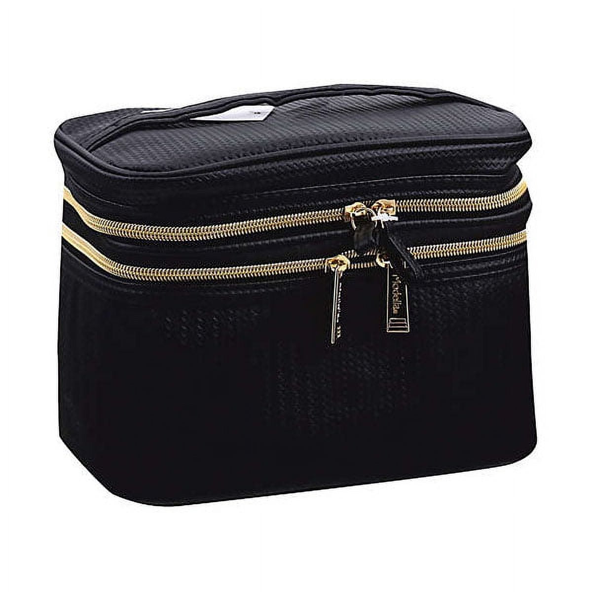 ポーチ BEAUTY CASE Beauty 360 5-Piece Double Zipper Train Case Travel Set in
