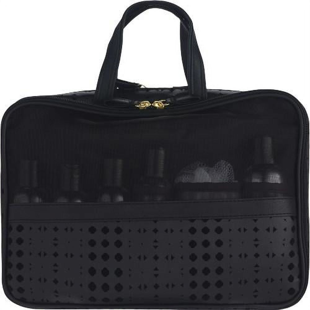 Beauty 360 Fitted Weekender Cosmetic Bag, Black