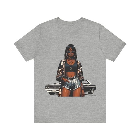 Beauty & A Street Car Women's Relaxed Fit Short-Sleeve Crewneck T Shirt